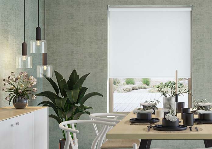 Trinity (FR Blackout), Milk White - Twist&Fit Roller Blind - Image 3